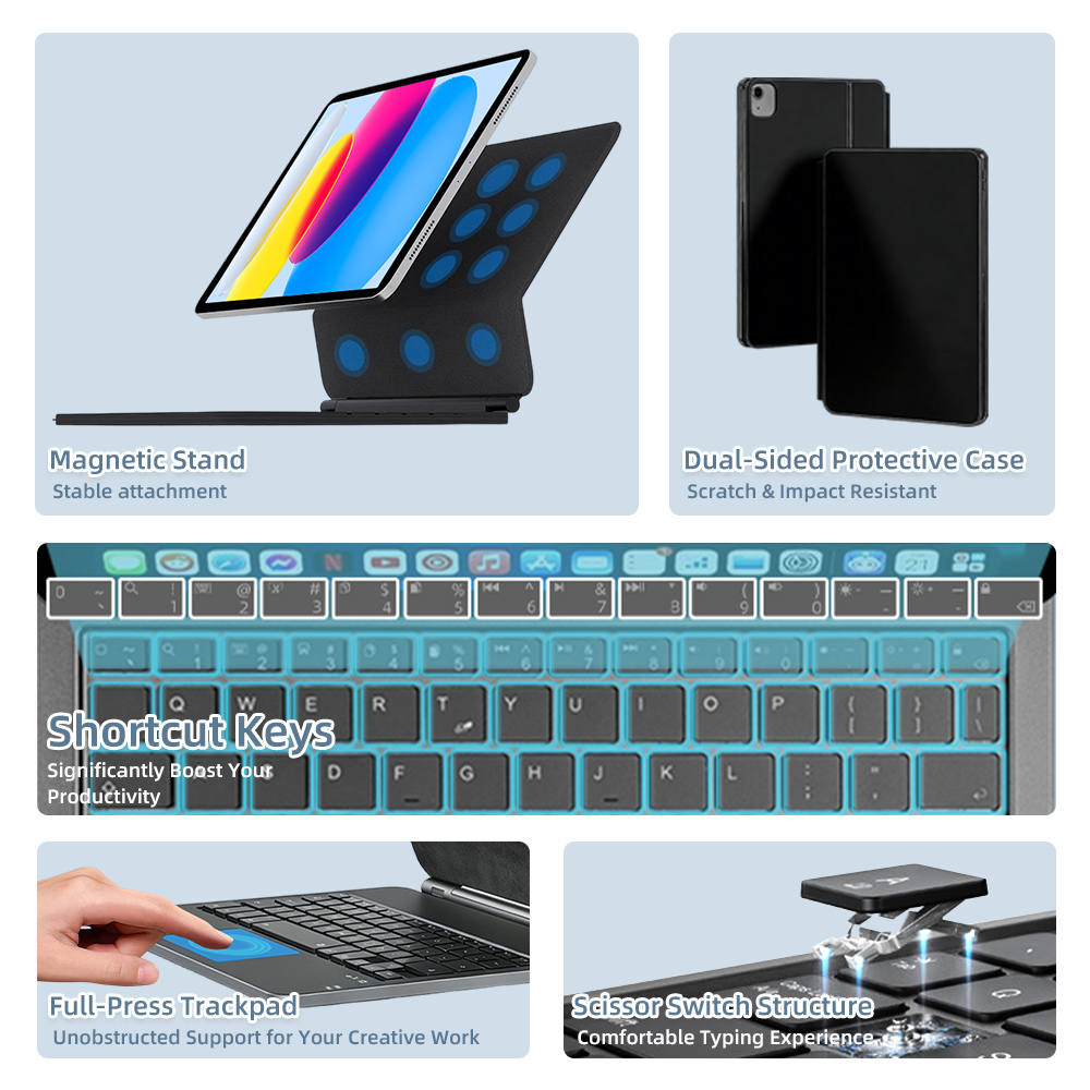 2026 Magic Keyboard with Bluet - Tablet Accessories Keyboard ulasan dan harga