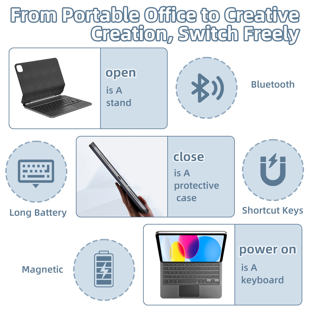 2026 Magic Keyboard with Bluet - Tablet Accessories Keyboard ulasan dan harga