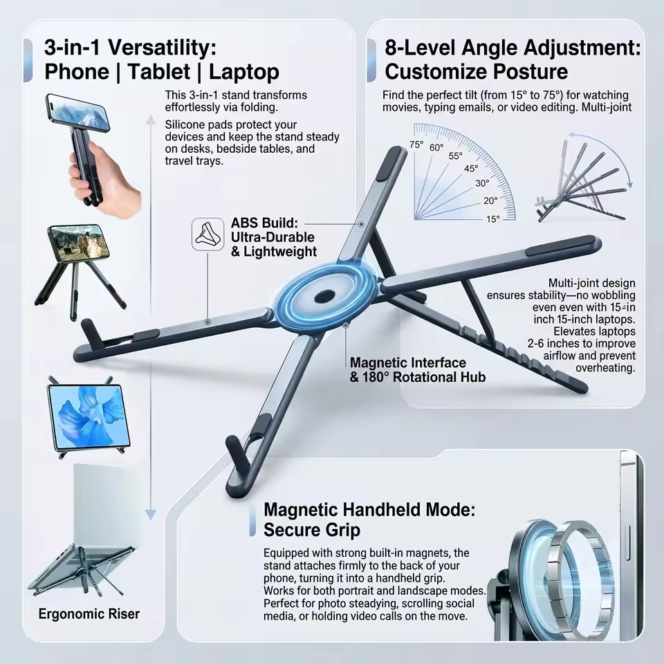 Portable Magnetic Phone Holder - Laptop Tablet Accessories ulasan dan harga