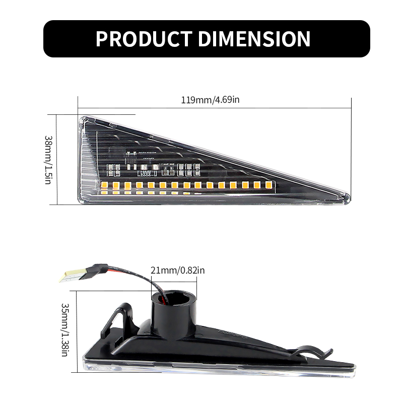2PCS LED Turn Signal Side Mark - Tablet Accessories Aesthetic ulasan dan harga