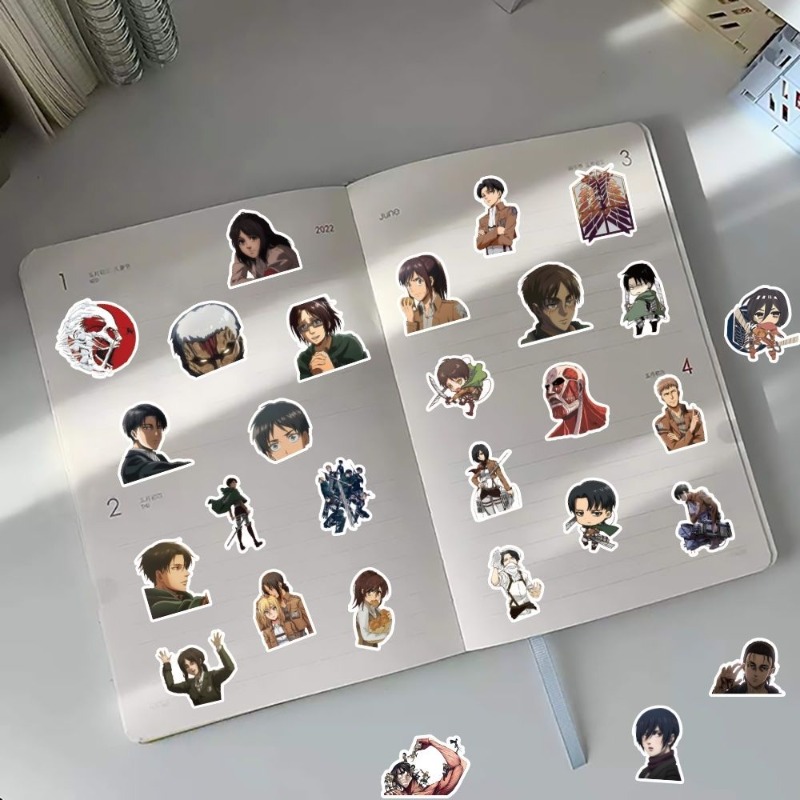 60Pcs Attack on Titan Anime St - Tablet Accessories Aesthetic ulasan dan harga