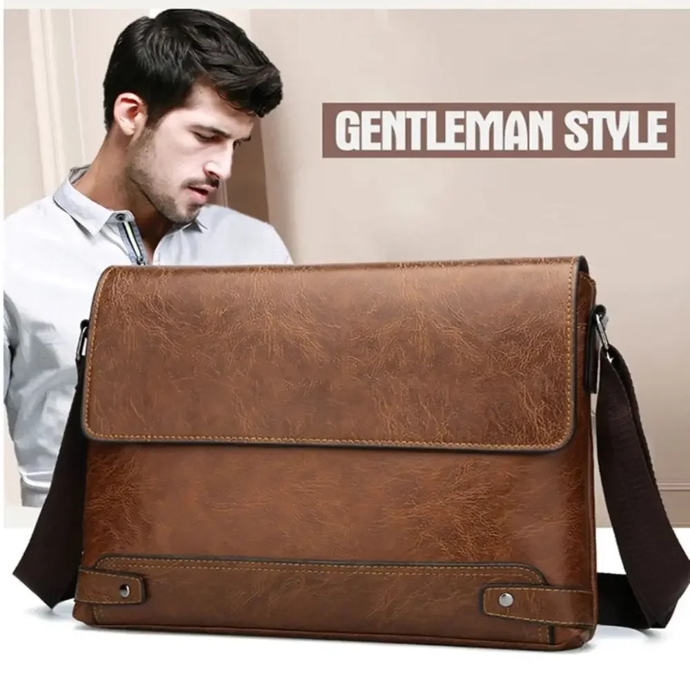 Briefcase For Men PU Leather T - Tablet Shoulder Bag ulasan dan harga
