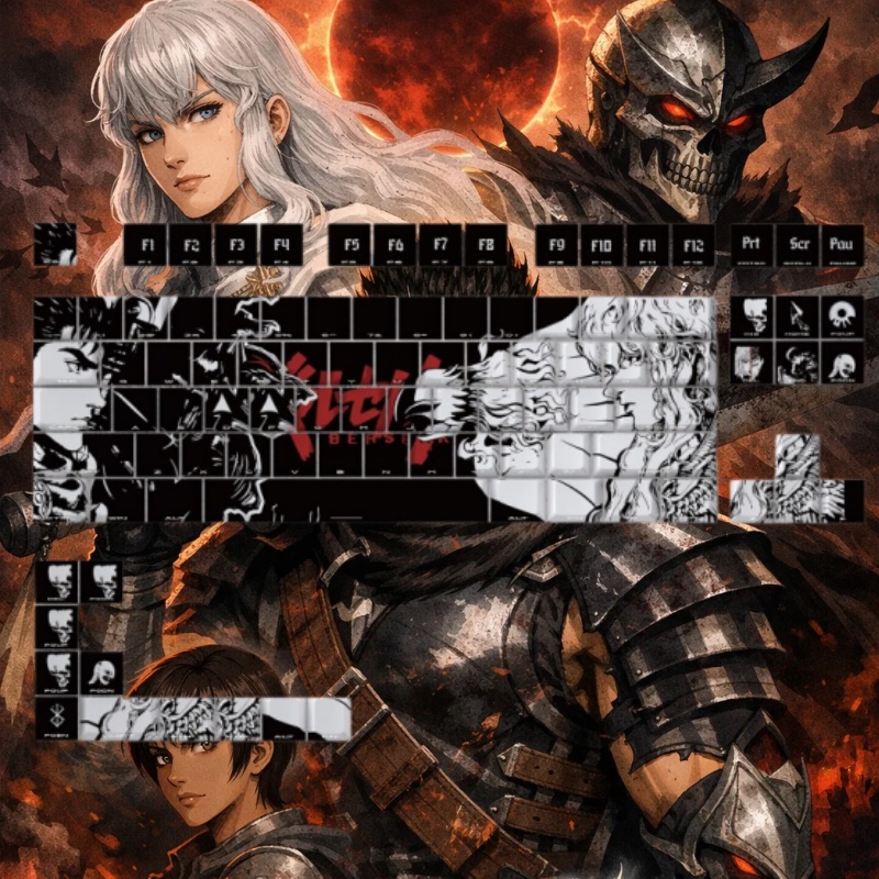 BERSERK Theme Anime Keycap 98  - Laptop Tablet Accessories ulasan dan harga