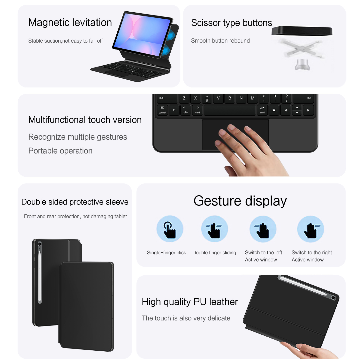 Magic Keyboard for Samsung Gal - Tablet S9 Fe Accessories ulasan dan harga