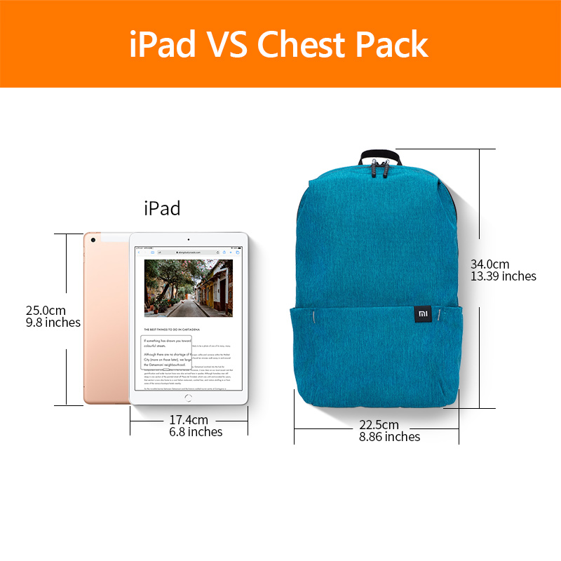 Original Xiaomi Backpack 10L B - Tablet Shoulder Bag ulasan dan harga