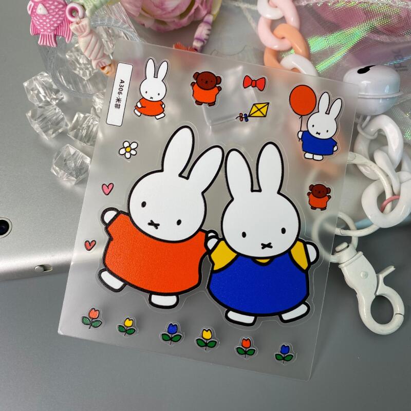 Cartoon Miffy 3D Stickers Cute - Tablet Accessories 3D Print ulasan dan harga