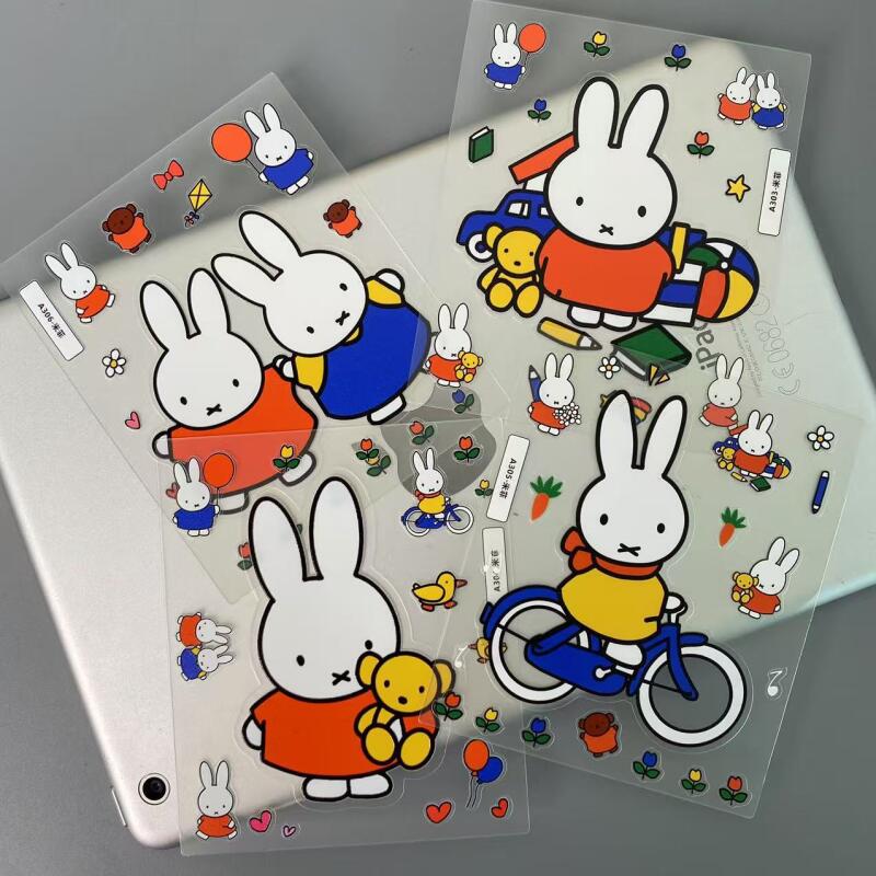 Cartoon Miffy 3D Stickers Cute - Tablet Accessories 3D Print ulasan dan harga