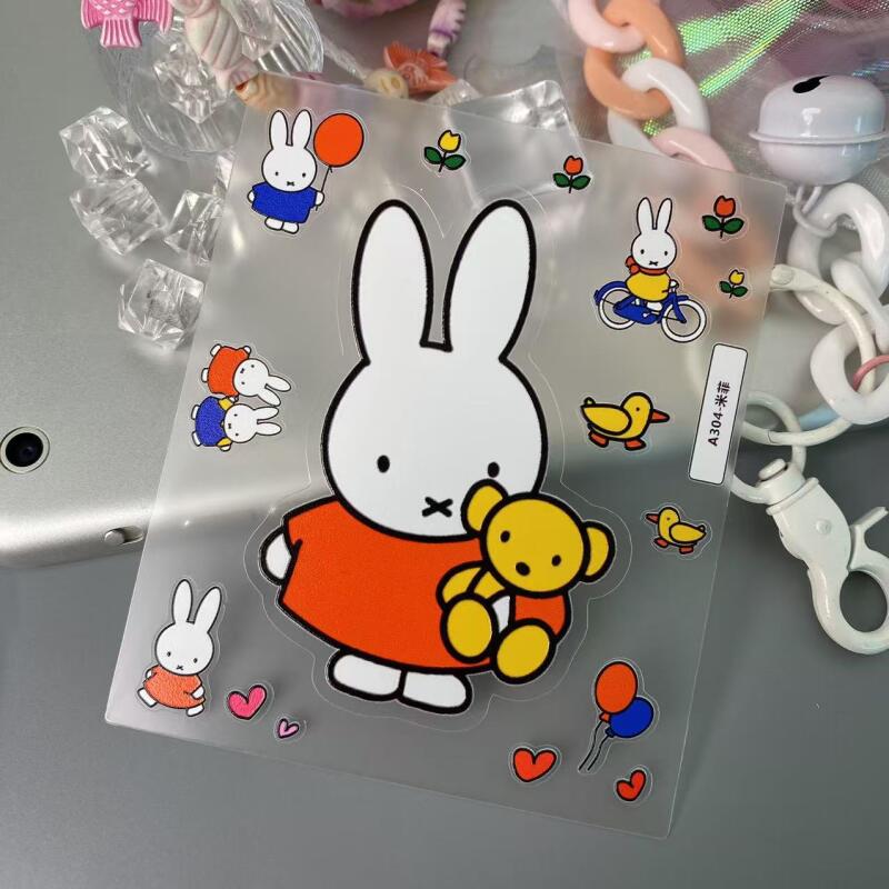Cartoon Miffy 3D Stickers Cute - Tablet Accessories 3D Print ulasan dan harga