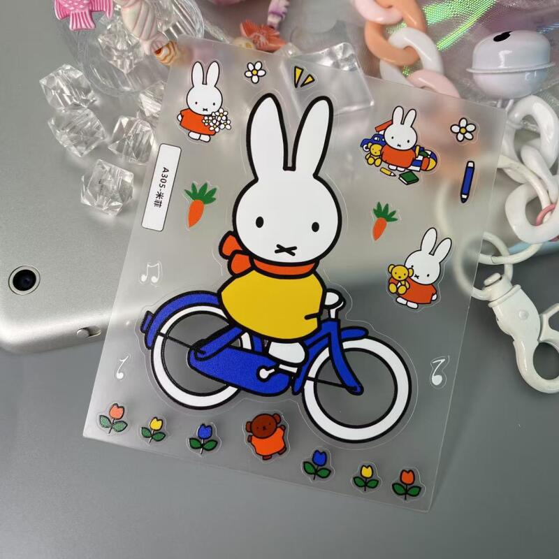 Cartoon Miffy 3D Stickers Cute - Tablet Accessories 3D Print ulasan dan harga